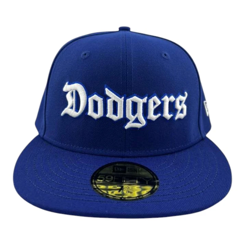 Los Angeles Dodgers Royal Blue Old English Black UV New Era 59FIFTY Fitted Hat