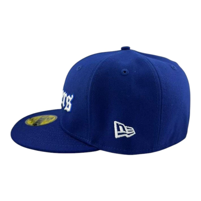 Los Angeles Dodgers Royal Blue Old English Black UV New Era 59FIFTY Fitted Hat