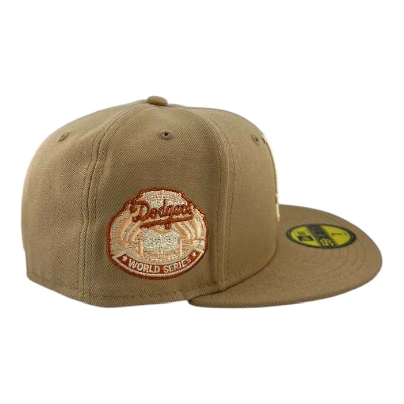 Los Angeles Dodgers Khaki and Cream "Peaches" Peach UV New Era 59FIFTY Fitted Hat