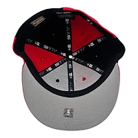 Chicago Bulls Red and Black Pinwheel Script Gray UV New Era 59FIFTY Fitted Hat