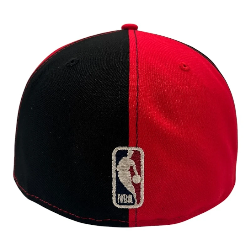 Chicago Bulls Red and Black Pinwheel Script Gray UV New Era 59FIFTY Fitted Hat