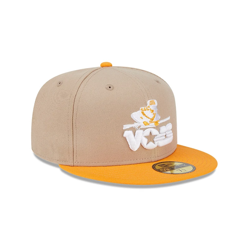 Tennessee Volunteers Camel and Orange Vault NCAA New Era 59FIFTY Fitted Hat