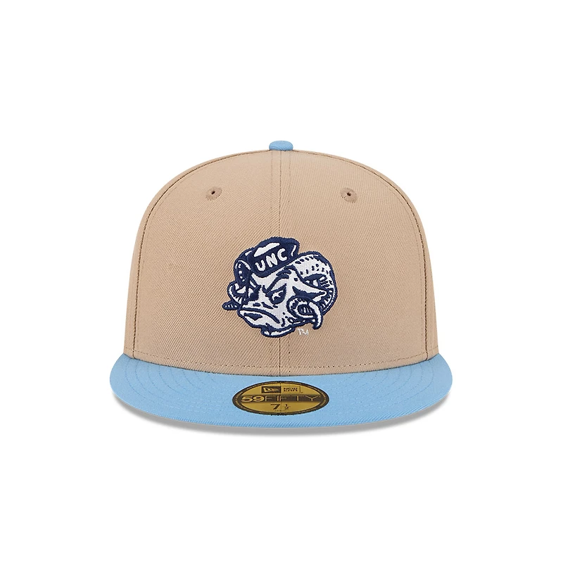 North Carolina Tar Heels Camel and Blue Vault NCAA New Era 59FIFTY Fitted Hat