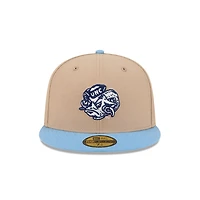 North Carolina Tar Heels Camel and Blue Vault NCAA New Era 59FIFTY Fitted Hat
