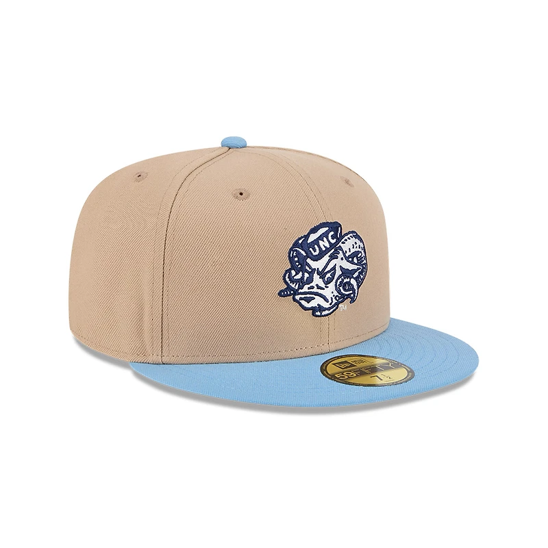 North Carolina Tar Heels Camel and Blue Vault NCAA New Era 59FIFTY Fitted Hat