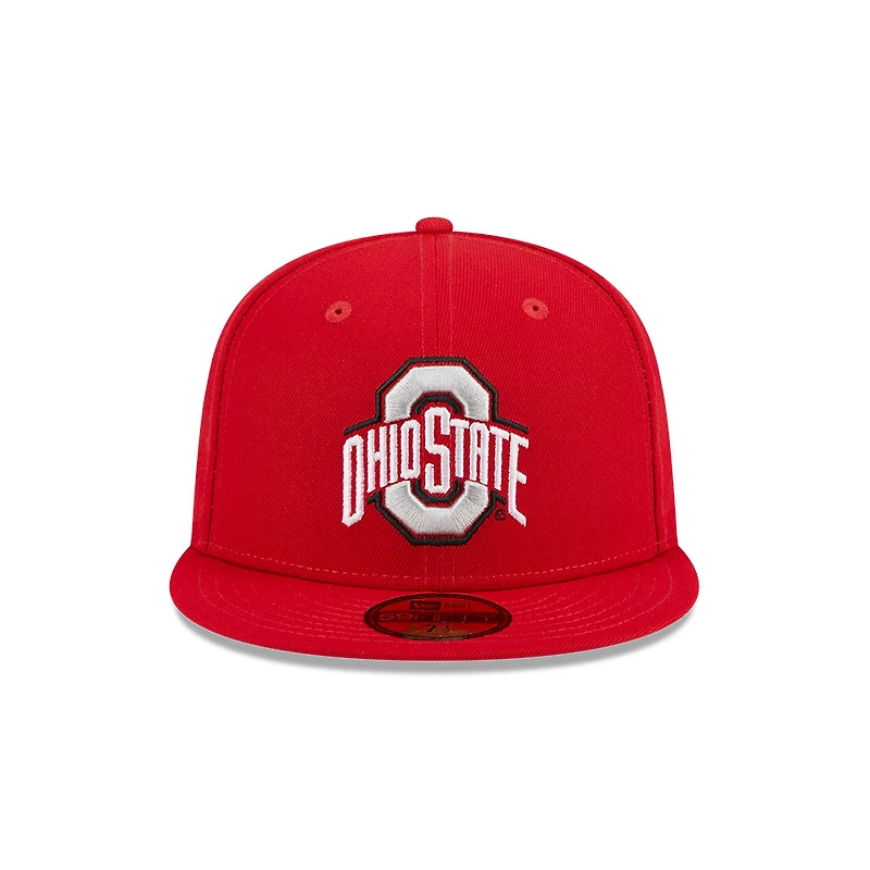 Ohio State Buckeyes Red Basic NCAA New Era 59FIFTY Fitted Hat