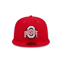Ohio State Buckeyes Red Basic NCAA New Era 59FIFTY Fitted Hat