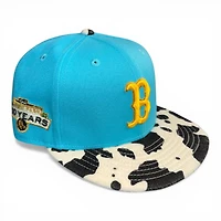 Boston Red Sox Vice Blue and Cow Print 100th Anniversary Patch Kelly Green UV New Era 59FIFTY Fitted Hat