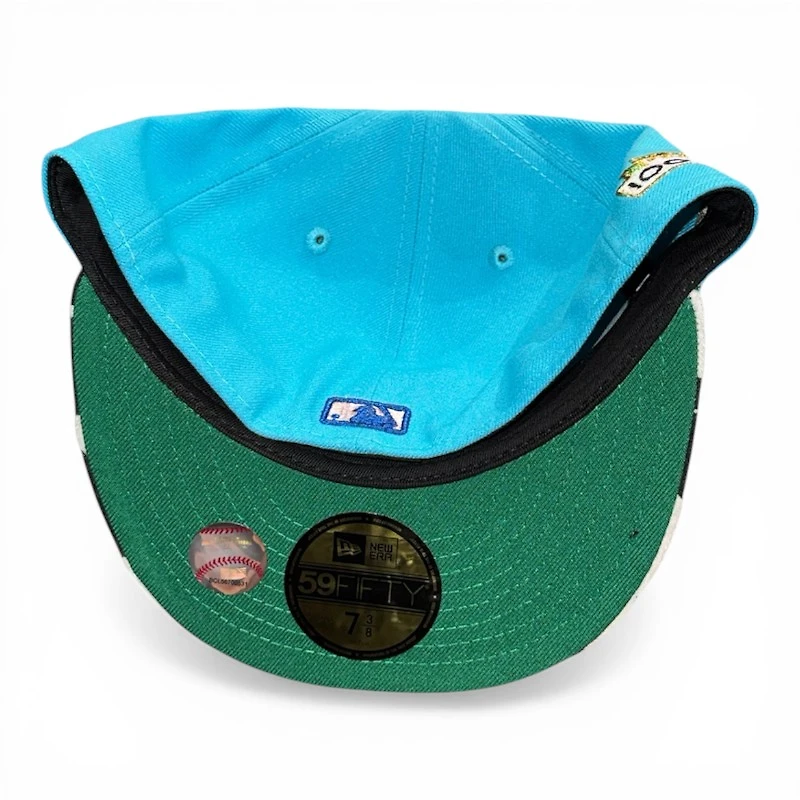 Boston Red Sox Vice Blue and Cow Print 100th Anniversary Patch Kelly Green UV New Era 59FIFTY Fitted Hat