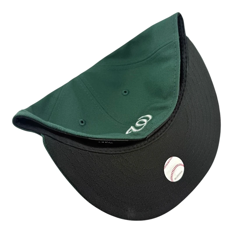 Washington Nationals Dark Green with White Logo Black UV New Era 59FIFTY Fitted Hat