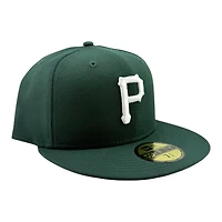 Pittsburgh Pirates Dark Green with White Logo Black UV New Era 59FIFTY Fitted Hat