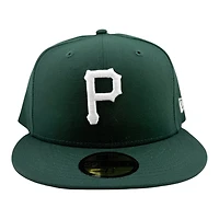 Pittsburgh Pirates Dark Green with White Logo Black UV New Era 59FIFTY Fitted Hat