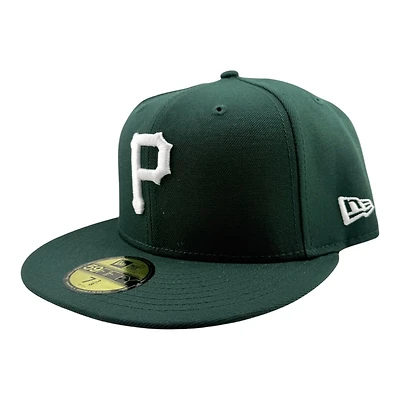 Pittsburgh Pirates Dark Green with White Logo Black UV New Era 59FIFTY Fitted Hat