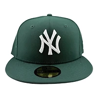 New York Yankees Dark Green with White Logo Black UV Era 59FIFTY Fitted Hat