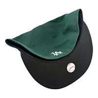 Los Angeles Dodgers Dark Green with White Wordmark Logo Black UV New Era 59FIFTY Fitted Hat