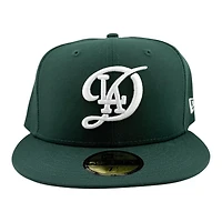 Los Angeles Dodgers Dark Green with White City Connect Logo Black UV New Era 59FIFTY Fitted Hat