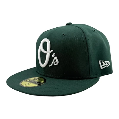 Baltimore Orioles Dark Green with White Logo Black UV New Era 59FIFTY Fitted Hat