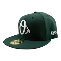 Baltimore Orioles Dark Green with White Logo Black UV New Era 59FIFTY Fitted Hat