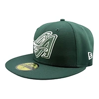 Anaheim Angels Dark Green with White Logo Black UV New Era 59FIFTY Fitted Hat