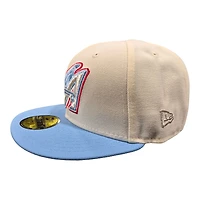 Anaheim Angels Chrome and Light Blue 50th Anniversary Patch Grey UV New Era 59FIFTY Fitted Hat