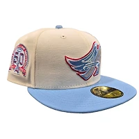 Anaheim Angels Chrome and Light Blue 50th Anniversary Patch Grey UV New Era 59FIFTY Fitted Hat