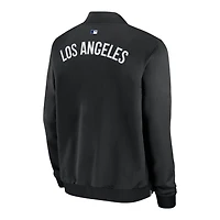 Los Angeles Dodgers Black Authentic Collection Dugout Bomber Jacket - Mens