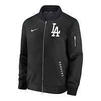 Los Angeles Dodgers Black Authentic Collection Dugout Bomber Jacket - Mens