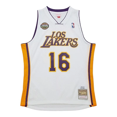 Los Angeles Lakers Pau Gasol White Mitchell & Ness 2008-09 Noche Latina Swingman Player Jersey