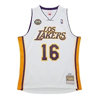 Los Angeles Lakers Pau Gasol White Mitchell & Ness 2008-09 Noche Latina Swingman Player Jersey