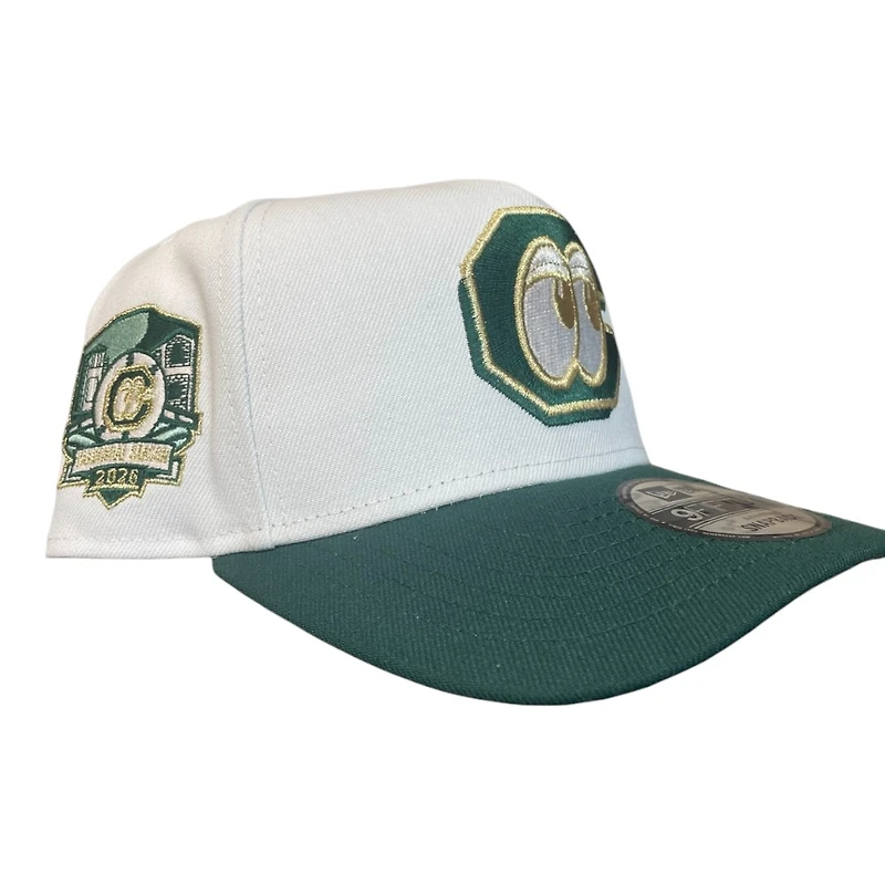 Chattanooga Lookouts Chrome and Green 2026 Inaugural Season Patch New Era 9FIFTY A-Frame Snapback Hat