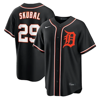 Detroit Tigers Tarik Skubal Black Fashion Nike Replica Jersey