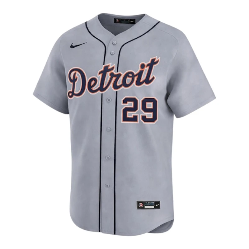 Detroit Tigers Tarik Skubal Gray Road Nike Limited Player Jersey