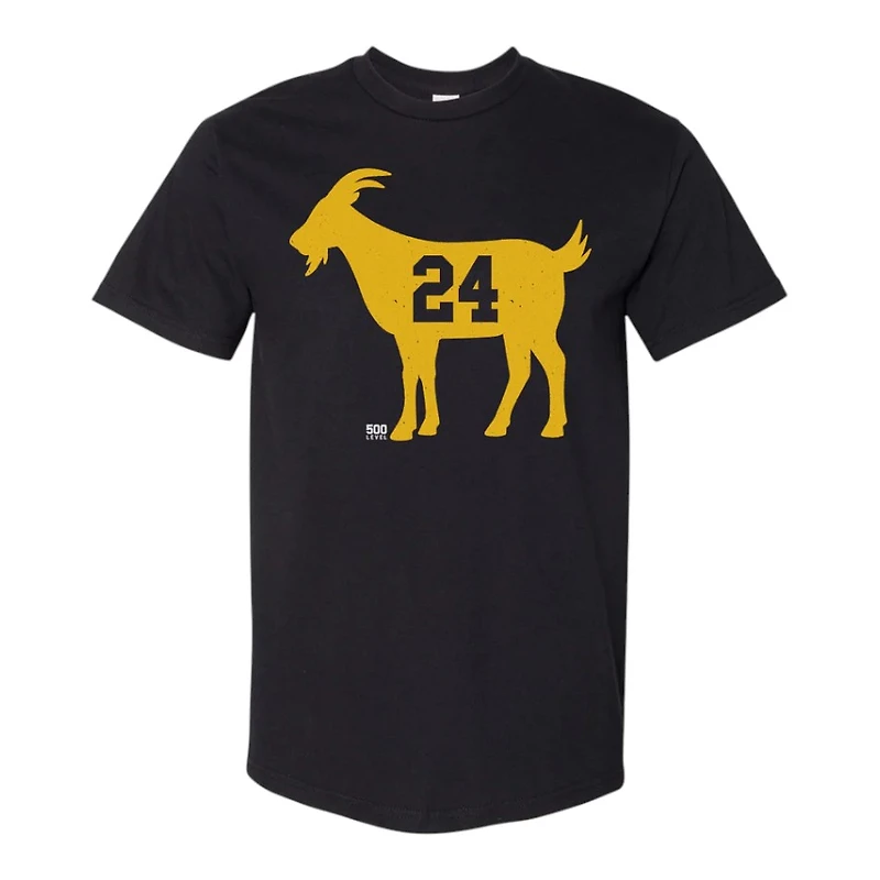 Los Angeles Lakers Kobe Bryant 24 GOAT Black 500 Level T-Shirt