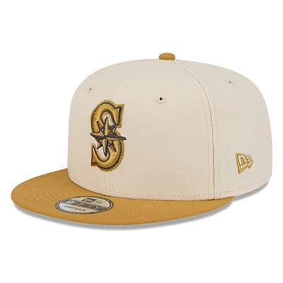 Seattle Mariners Beige and Khaki Two-Tone New Era 9FIFTY Snapback Hat
