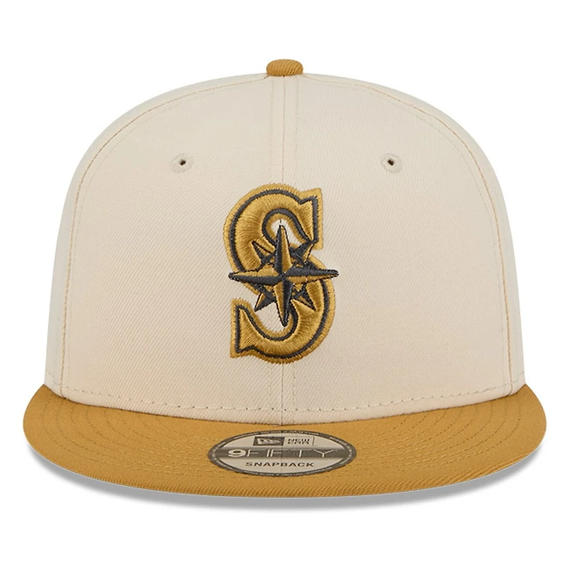 Seattle Mariners Beige and Khaki Two-Tone New Era 9FIFTY Snapback Hat