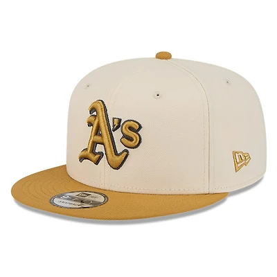 Oakland Athletics Beige and Khaki Two-Tone New Era 9FIFTY Snapback Hat