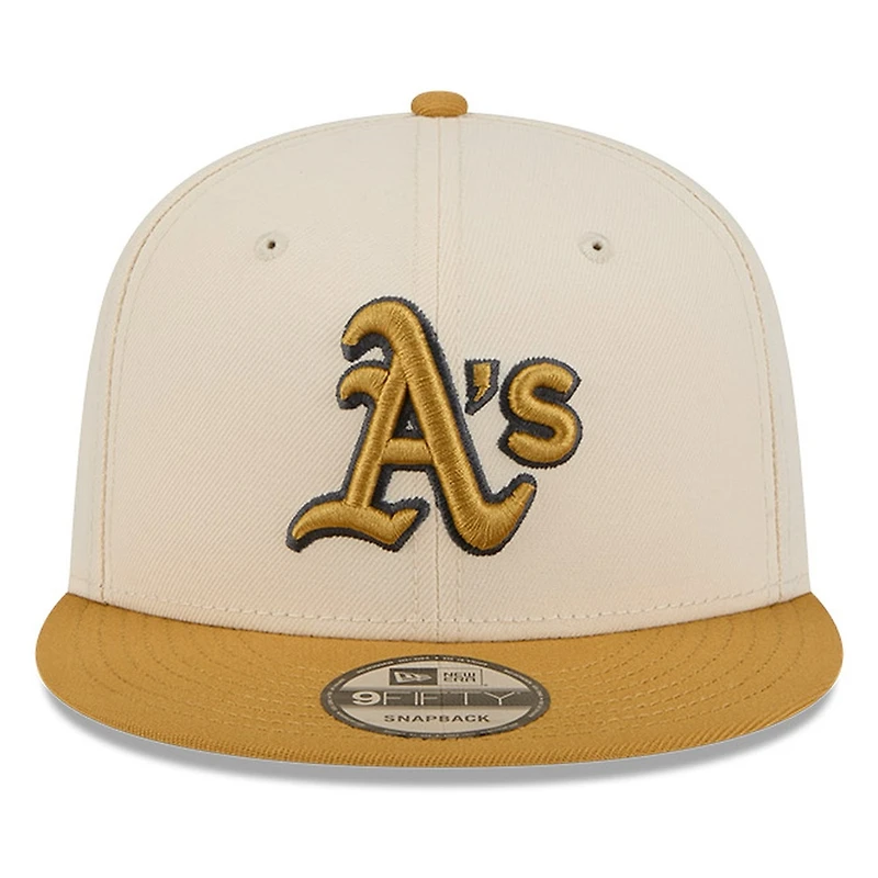 Oakland Athletics Beige and Khaki Two-Tone New Era 9FIFTY Snapback Hat