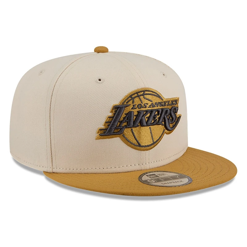 Los Angeles Lakers Beige and Khaki Two-Tone New Era 9FIFTY Snapback Hat
