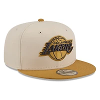 Los Angeles Lakers Beige and Khaki Two-Tone New Era 9FIFTY Snapback Hat