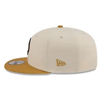 Golden State Warriors Beige and Khaki Two-Tone New Era 9FIFTY Snapback Hat