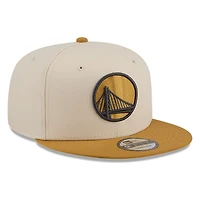 Golden State Warriors Beige and Khaki Two-Tone New Era 9FIFTY Snapback Hat