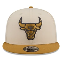 Chicago Bulls Beige and Khaki Two-Tone New Era 9FIFTY Snapback Hat