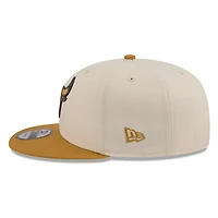 Chicago Bulls Beige and Khaki Two-Tone New Era 9FIFTY Snapback Hat