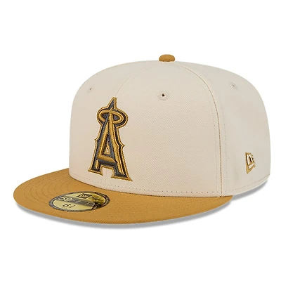 Los Angeles Angels Beige and Khaki 2-Tone Color Pack New Era 59FIFTY Fitted Hat