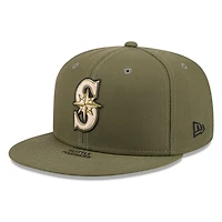 Seattle Mariners Olive Green 2026 Armed Forces Day New Era 59FIFTY Fitted Hat