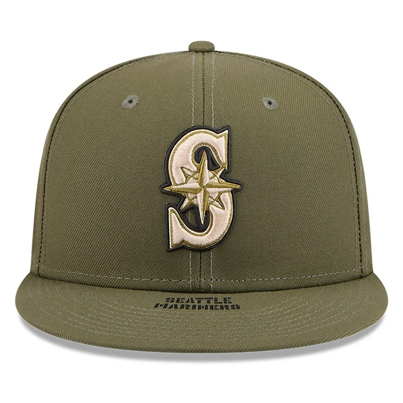 Seattle Mariners Olive Green 2026 Armed Forces Day New Era 59FIFTY Fitted Hat