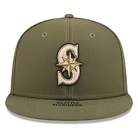 Seattle Mariners Olive Green 2026 Armed Forces Day New Era 59FIFTY Fitted Hat