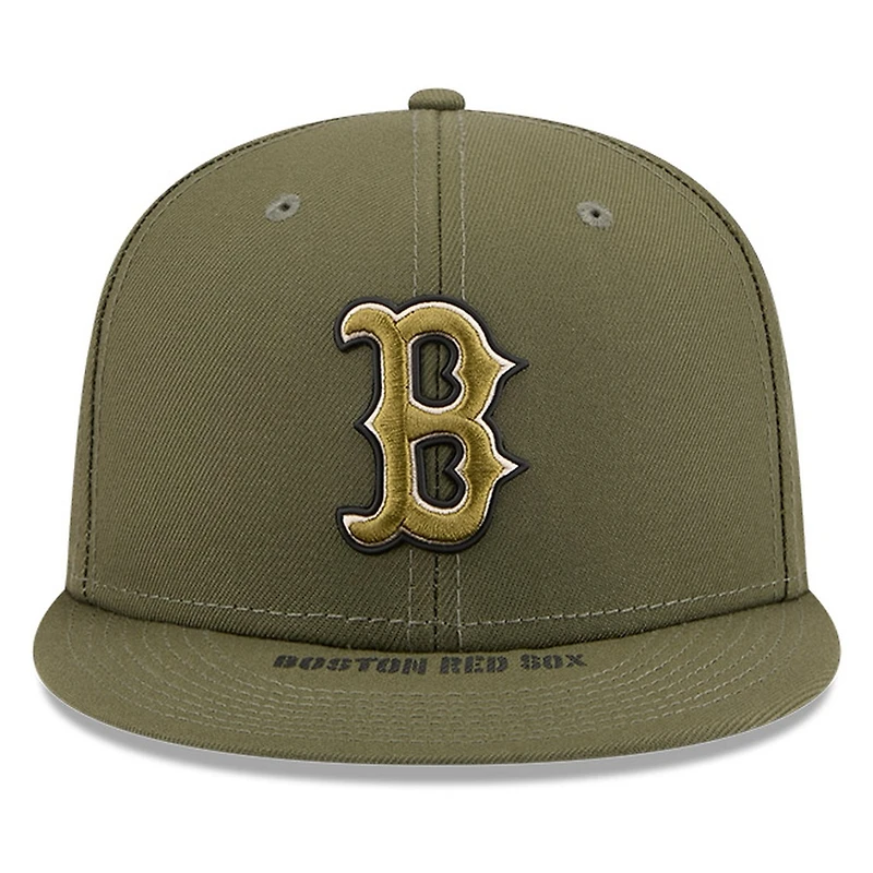Boston Red Sox Olive Green 2026 Armed Forces Day New Era 59FIFTY Fitted Hat