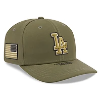 Los Angeles Dodgers Olive Green 2026 Armed Forces Day New Era 9SEVENTY Stretch-Snap Hat