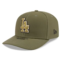 Los Angeles Dodgers Olive Green 2026 Armed Forces Day New Era 9SEVENTY Stretch-Snap Hat